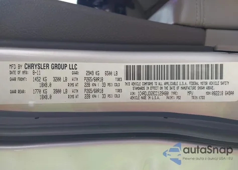 2012 Dodge Durango Crew from USA, damaged, VIN 1C4RDJDG9CC129480